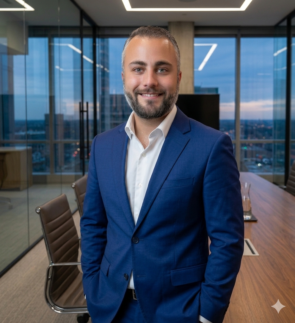 Tarick Fonzar em ambiente executivo